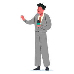 Man journalist character