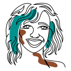 Woman continuous line diversity