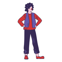 Man dressed as a clown