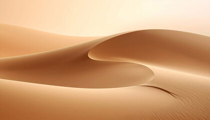 Golden Sand Dunes in Desert Landscape