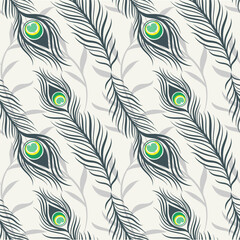 Abstract Peacock feather seamless pattern design