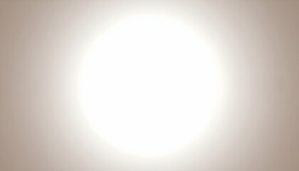 Bright White Circle on Beige Gradient Background
