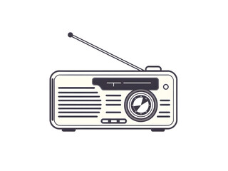 retro radio vector illustration