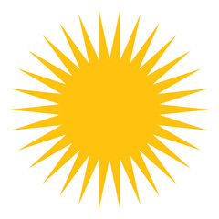Sun medium sharp beams icon