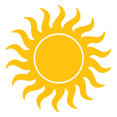 Sun small wavy beams icon