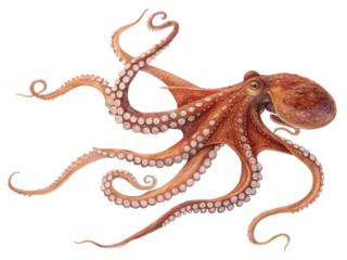 Giant pacific octopus png marine animal png ocean creature png deep sea octopus png large cephalopod png aquatic life png transparent background image
