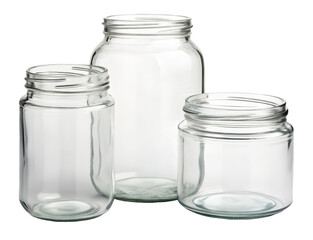 Glass jars png mason jars png kitchen storage jars png clear glass containers png pantry organization png canning jars png transparent background image