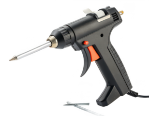 Glue gun png hot glue applicator png crafting tool png adhesive gun png DIY glue gun png hobby glue tool png transparent background image