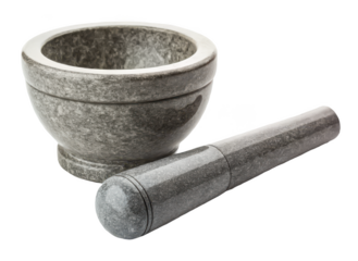 granite mortar and pestle png, stone grinding bowl, kitchen spice grinder, herbal mortar, transparent background