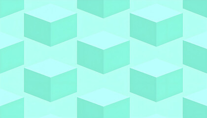 Obraz premium Repeating Aqua Cubes Pattern Background