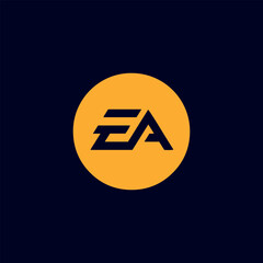 letters ea text logo design vector