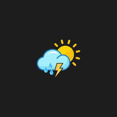 Weather icon logo flat vector design