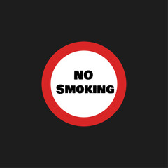 No smoking shape icon logo flat vector design