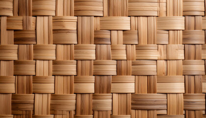 Light Brown Woven Bamboo Texture Background