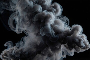 gray smoke on black background