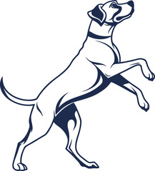 Dog silhouette vector-art