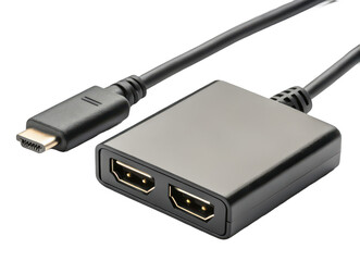 HDMI splitter png video splitter png hdmi hub png hdmi device png white background png tech gadget png transparent background image