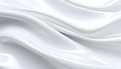 Fototapeta premium Abstract White Fabric Texture with Smooth Waves