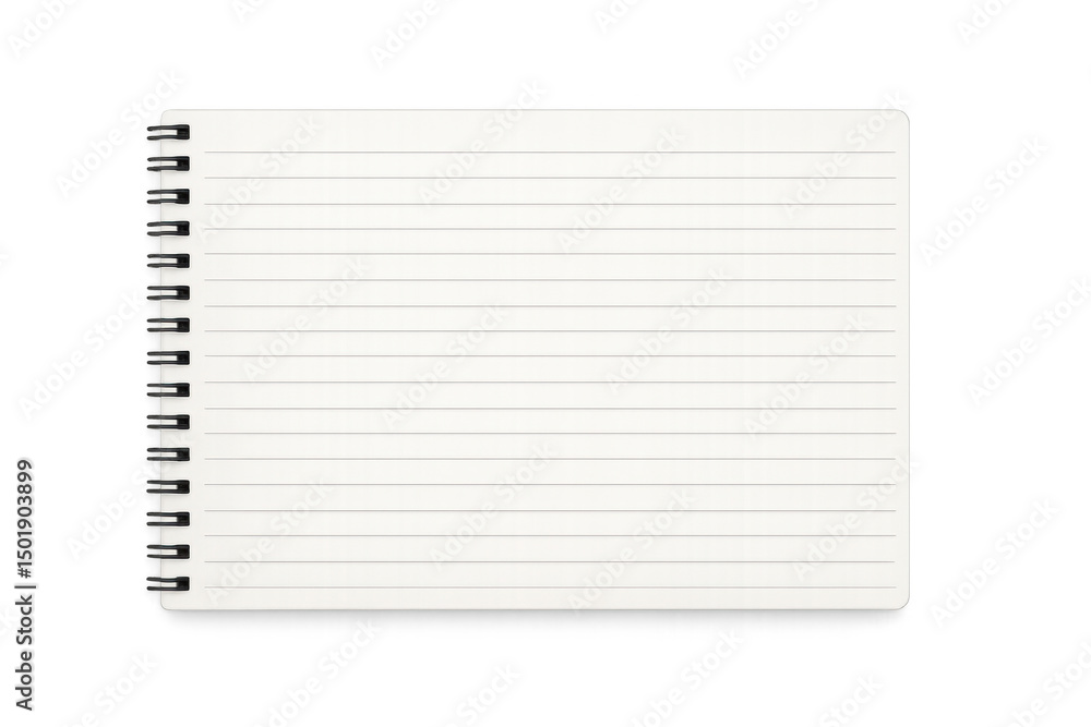 Poster notebook with transparent background, perfect for adding your own design or text to create a realist