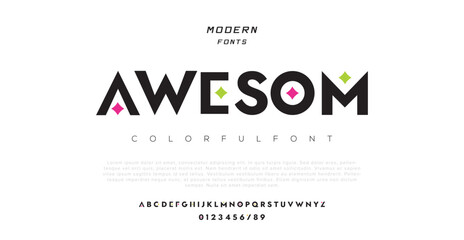 Modern minimal abstract alphabet fonts. Typography technology, electronic, movie, digital, music, future, logo creative font. vector illustration 