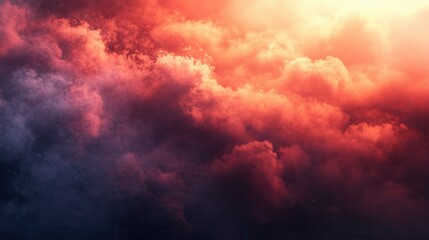 Dramatic Sky with Colorful Clouds at Sunset or Sunrise View