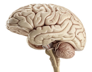Human brain stem model png anatomical brain stem png brain anatomy png healthcare education png white background png anatomy diagram png transparent background image