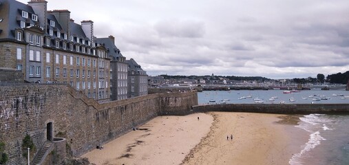 panoramic view of the city Saints Malo, Brittany 