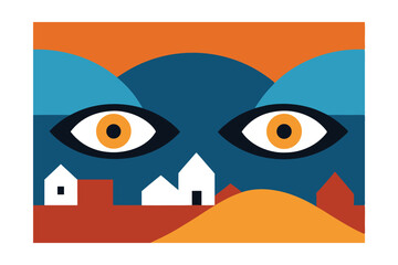 vector illustration of an old house