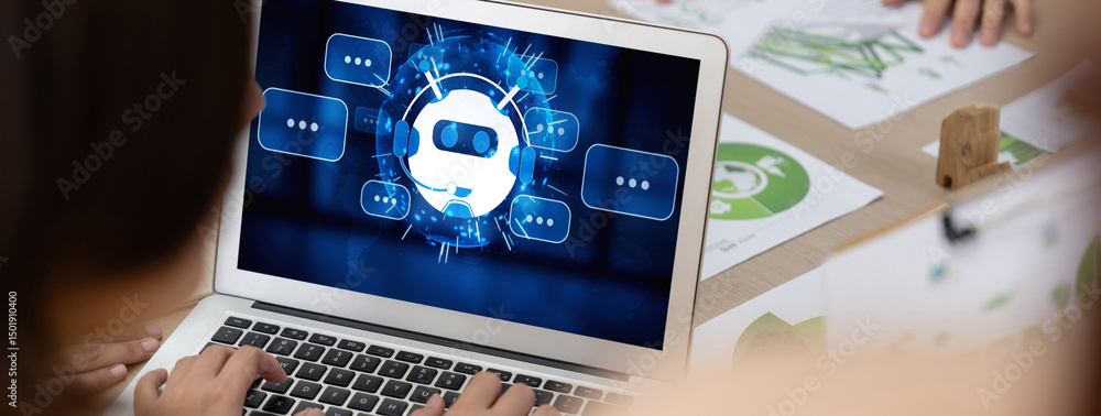 Poster chatbot software application for brisk online business that automatically reply to customer question