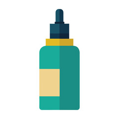 Vector illustration of serum bottle with dropper for beauty and healthcare products