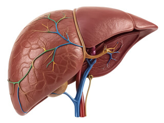 Human liver model png anatomical liver png digestive anatomy png healthcare education png white background png anatomy diagram png transparent background image