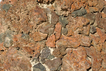 Texture of volcanic stone, close-up
