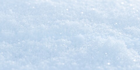 Obraz premium A close up view of a field of fresh snow with tiny snowflakes sparkling in the soft light gently