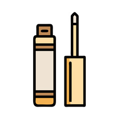 Beauty Product Packaging Concept – Vector Illustration of Concealer Bottle


