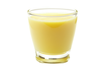 Sunny citrus splash A glass of yellow drink