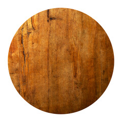 Wooden panel. Abstract round shape. Cut out. Image manipulation. Modern art. Concept of sustainability, naturalness, timber material, veins of a tree trunk. PNG