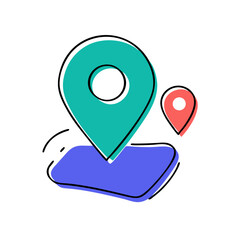 Naklejka premium map pointer with pin icon