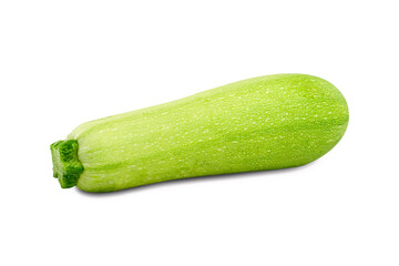 Zucchini isolated on a white background. Close-up.