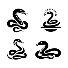 Obraz premium set of black and white tattoo