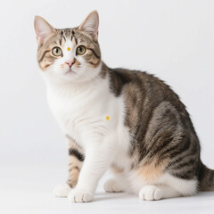 Obraz premium Daisy cat full body shot isolated on transparent PNG free download