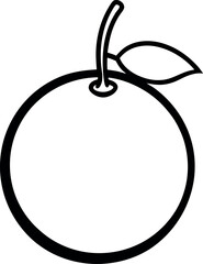 Passionfruit vector icon on transparent background 