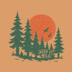 autumn winter t-shirt  design. mountain tee prints. campfaire outdoors vintage artwork. Outdoors graphics for adventure. explore more relax zone slogan. vintage grunge effets mountain lake pain tree.
