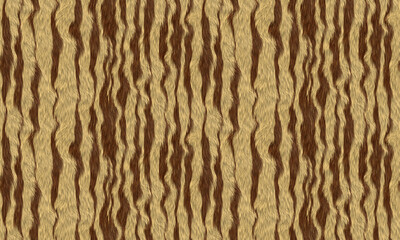 Luxurious faux fur texture seamless pattern elegant brown and beige stripes design
