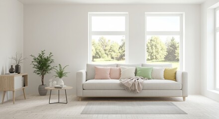 Neutral Living Room with Natural Light