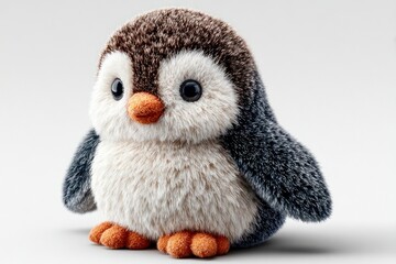 Adorable Plush Penguin Toy with Soft Fur and Expressive Eyes Perfect for Childrens Rooms or a