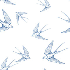 Obraz premium Graphic seamless pattern with flowers. Illustration