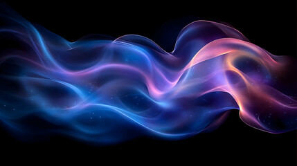 Obraz premium Abstract swirling, vibrant colors on black background