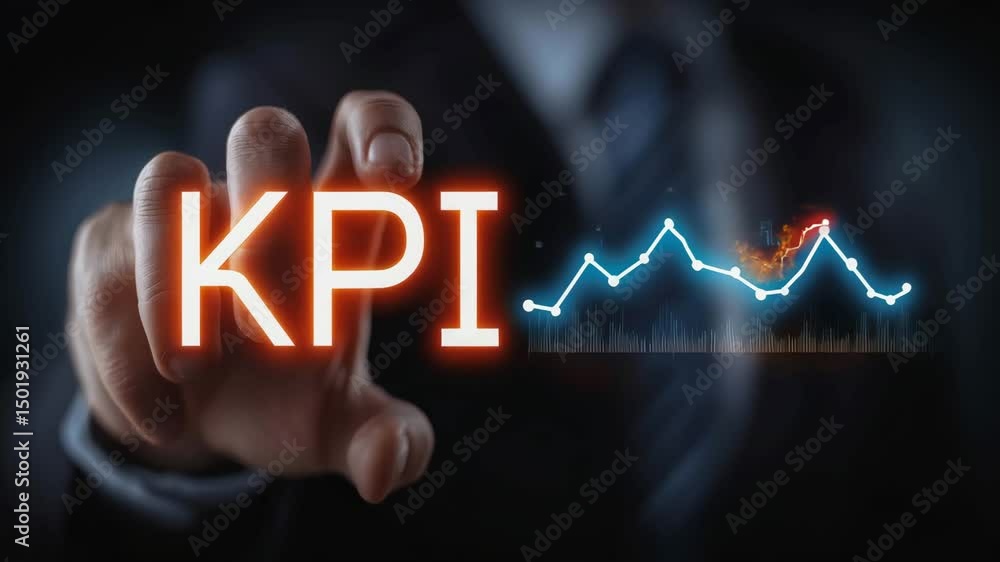 Aufkleber businessman touches glowing 