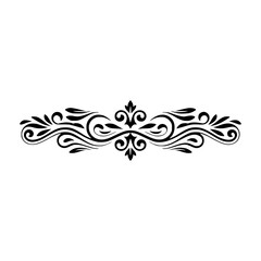 Elegant Black Scrollwork Border on Cream Background