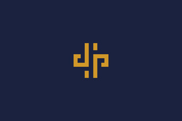 Obraz premium letter jp logo icon design template with vector medical inspiration logo